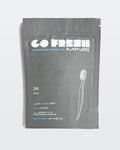 Go Fresh Minis 24-pack disposable toothbrushes, front of box